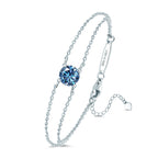 Four-claw Moissanite Bracelet All-match Silver Hand Jewelry
