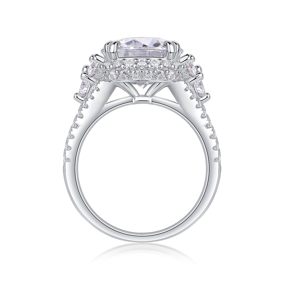 Dance With Youth - 5-carat Moissan Diamond S925 Sterling Silver And Platinum-plated Diamond Ring