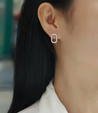Return To Simplicity – Fashionable, Trendy and Affordable Moissanite Stud Earrings in S925 Sterling Silver, Platinum Plated - N&P Colletion