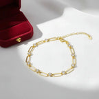 18K Gold Plated Moissanite Tennis Bracelet 925 Silver 