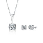 Fashion Stud Necklace S925 Sterling Silver Jewelry Set – Elegant Matching Jewelry Set NP Collection
