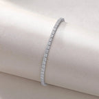 Piano Poet - A Fashionable And Light Luxury Jewelry Silver Bracelet Set With Top-quality Moissanite, S925 Silver-plated Platinum NP Collection