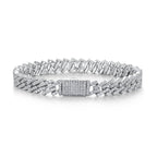 Set With Top-quality Moissanite, This Luxurious And Fashionable Light Luxury Jewelry Silver Bracelet Is Made Of S925 Silver Electroplated With Platinum NP Collection