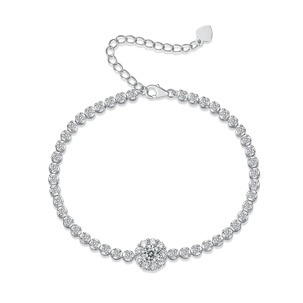 1The Bridge of Magpies Luxury Fashion Mosan Diamond Silver Jewelry Comparable to Natural Diamond Bracelet Prohibit Tk Sales
