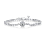 The Bridge Of Magpies-Mosan Diamond Silver Bracelet