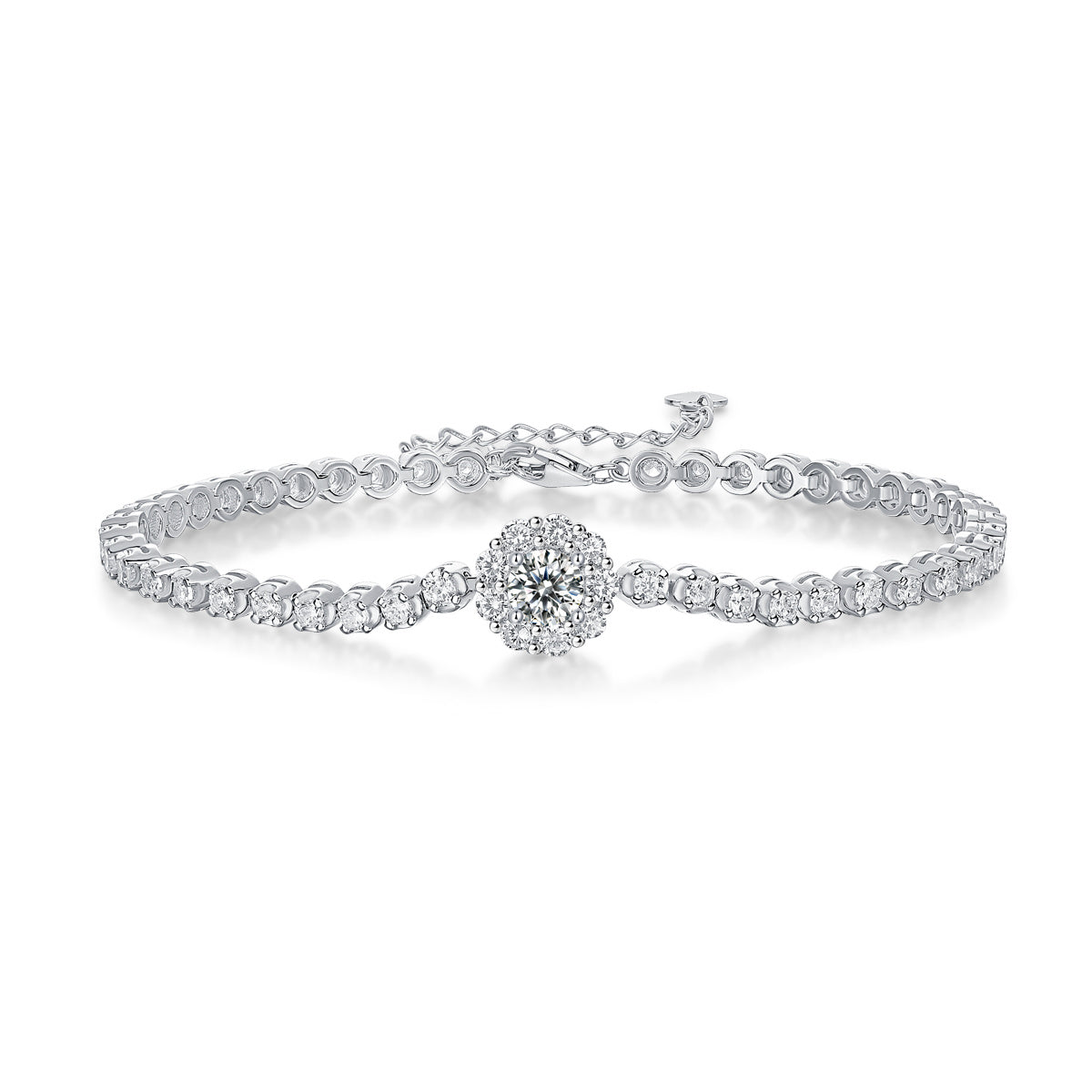 The Bridge Of Magpies-Mosan Diamond Silver Bracelet