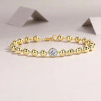 1-carat Luxury And Fashionable Light Luxury Trend Jewelry Silver Bracelet Set With Top-quality Moissanite, S925 Silver Electroplated With Gold NP Collection