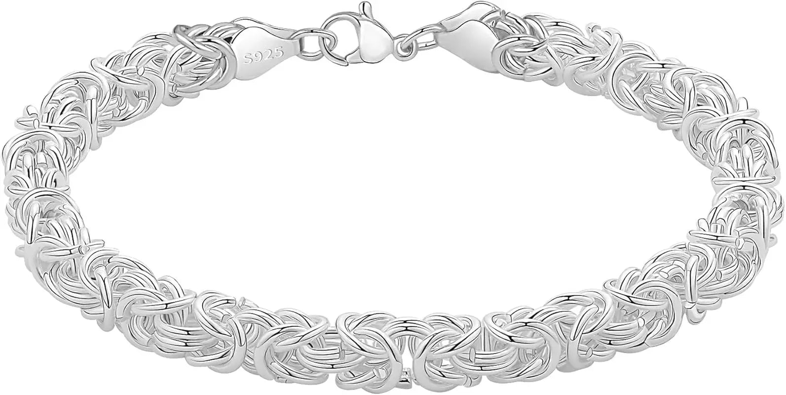 925 Sterling Silver Byzantine Bracelet