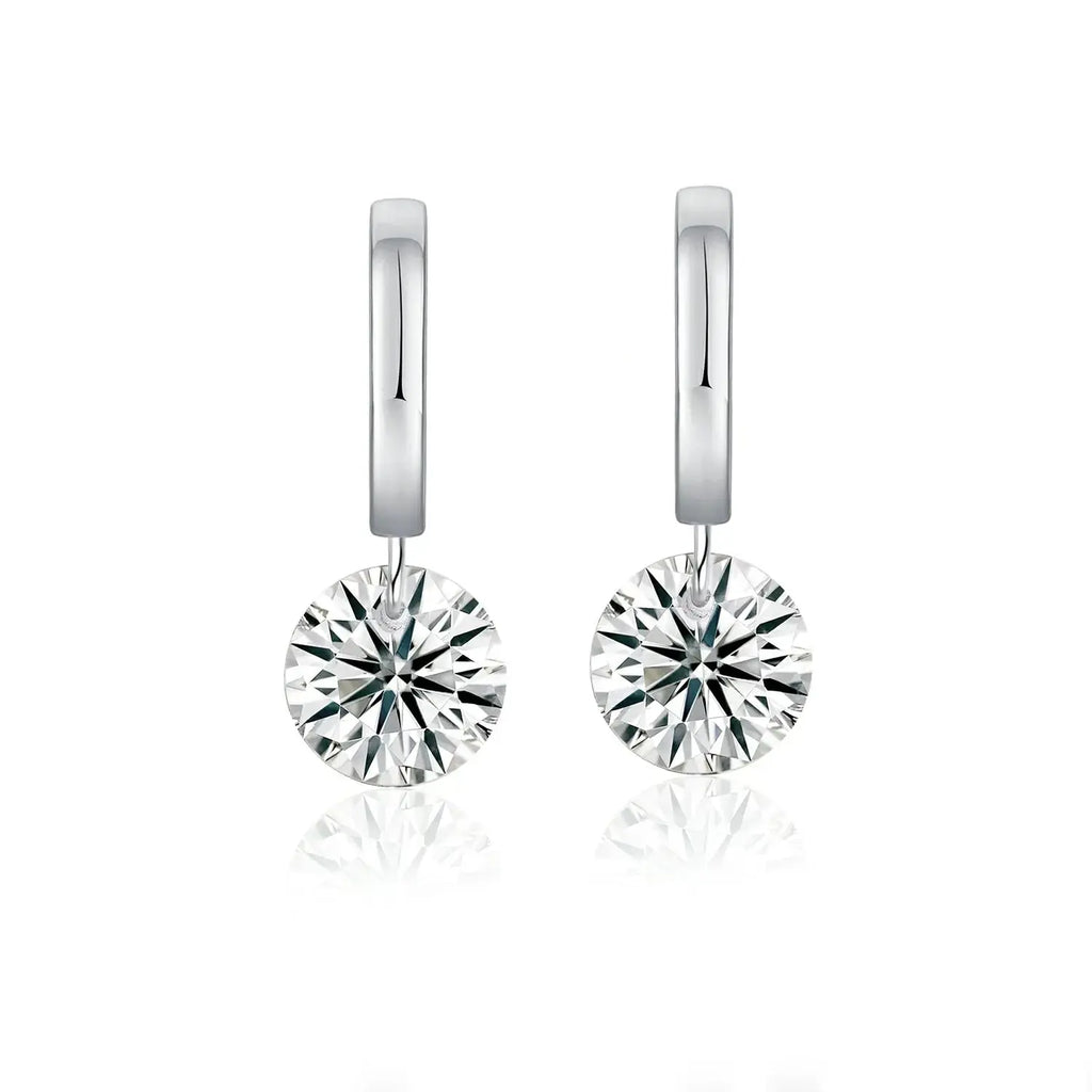 Top-quality Moissanite Luxury And Fashionable Light Luxury Jewelry Silver Stud Earrings S925 Silver Plated Platinum NP Collection