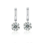Top-quality Moissanite Luxury And Fashionable Light Luxury Jewelry Silver Stud Earrings S925 Silver Plated Platinum NP Collection