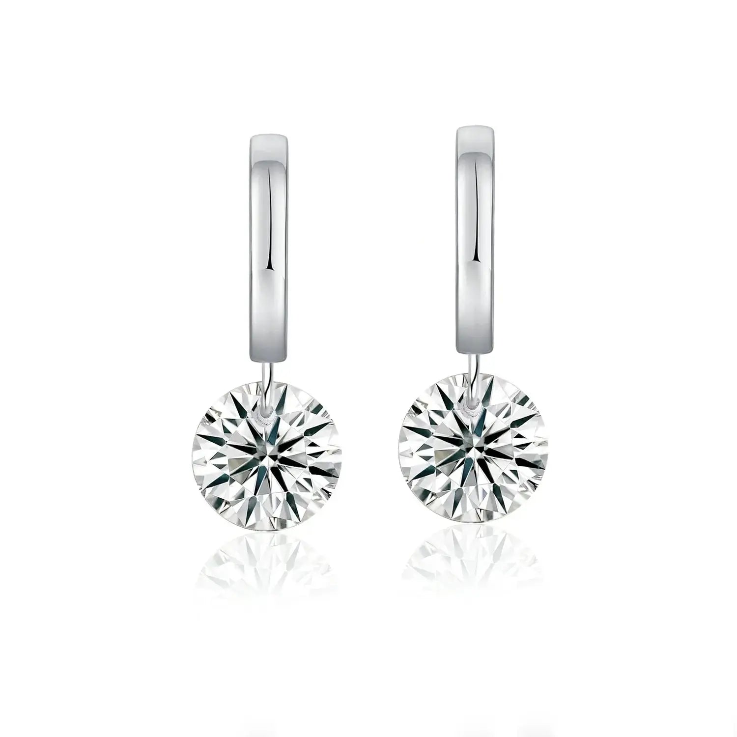 Top-quality Moissanite Luxury And Fashionable Light Luxury Jewelry Silver Stud Earrings S925 Silver Plated Platinum NP Collection