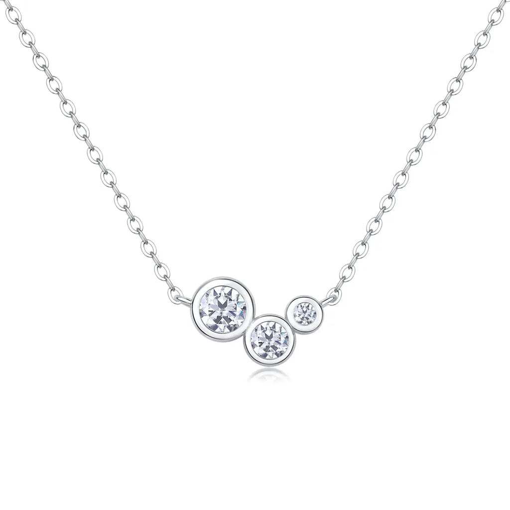 White Dew - Diamond Pendant with Moissanite S925 Sterling Silver 