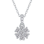 Snowflake Dance - Diamond Jewelry Pendant With Moissanite S925 Sterling Silver And Platinum Plating