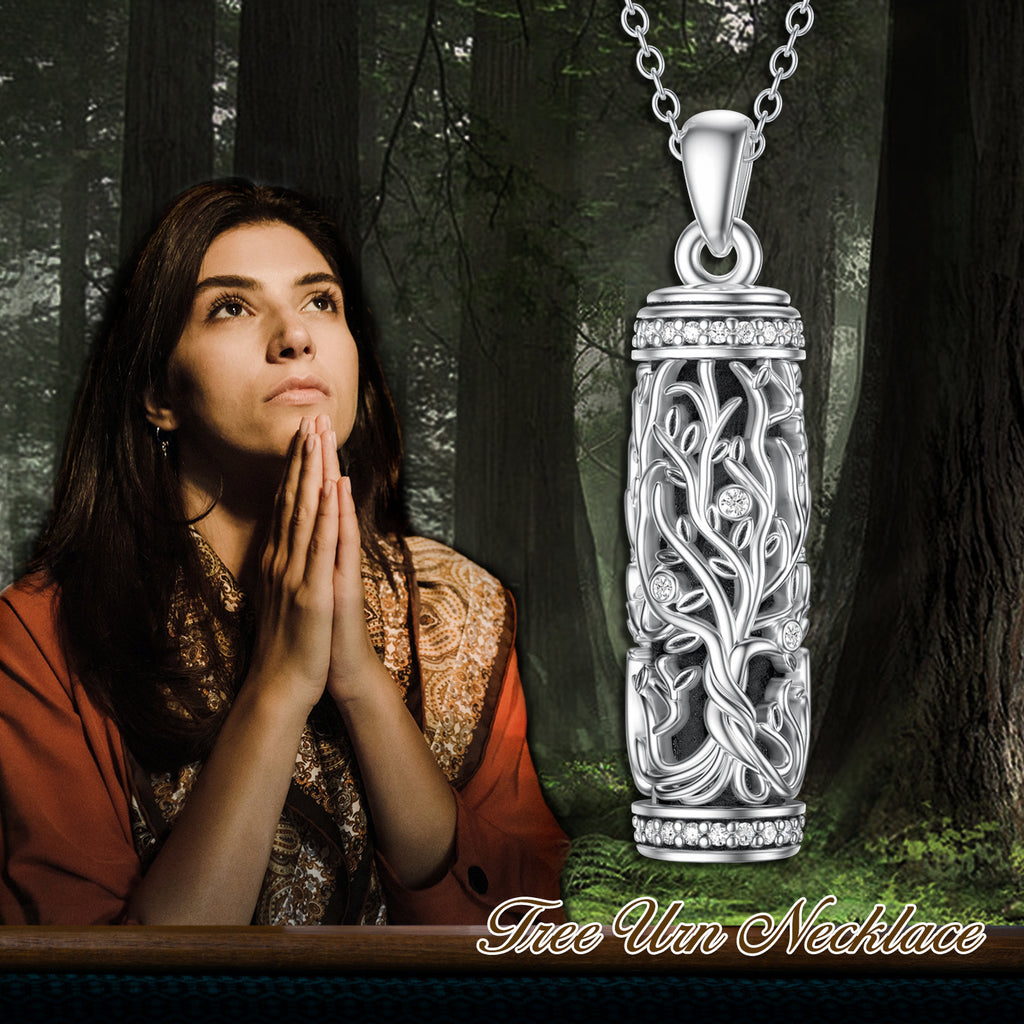 Tree Of Life Urn Necklace S925 Sterling Silver