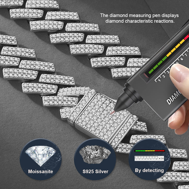 Moissanite Fashion S925 Silver Keel Bracelet