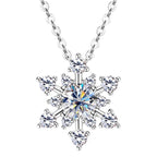 New Ins Style Snowflake Moissanite Necklace
