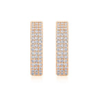Slow Pace - Top-quality Moissanite Luxury Fashion Light Luxury Jewelry Silver Stud Earrings S925 Silver Plated Platinum NP Collection