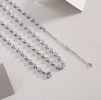Ring Heart Whisper - A Fashionable And Light Luxury Jewelry Pendant Necklace Set With Top-quality Moissanite, S925 Silver Plated Platinum NP Collection