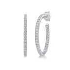 Ribbon - Square Moissanite S925 Sterling Silver Earrings With Platinum-plated Stud