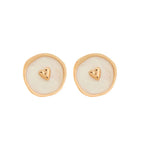 Celestial Heart Earrings White NP Colletion