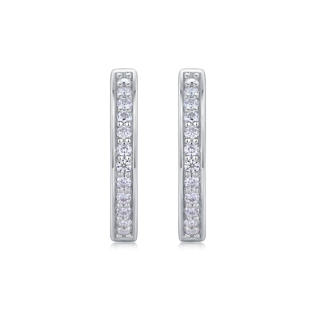 Morning Dew - Moissanite S925 Sterling Silver And Platinum-plated Stud Earrings