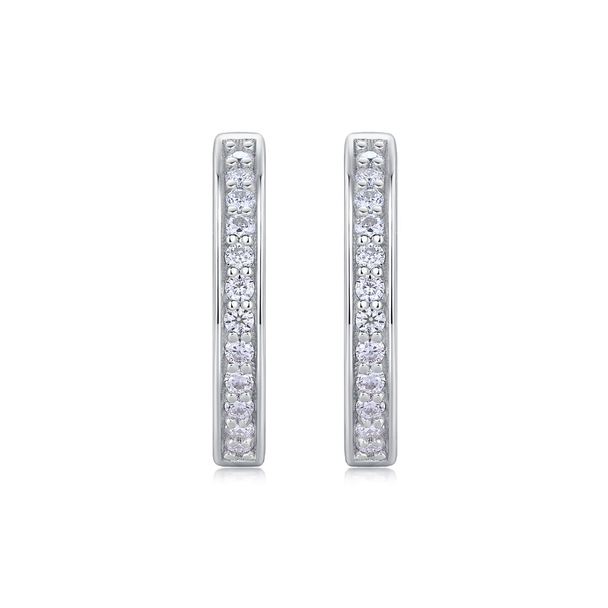 Morning Dew - Moissanite S925 Sterling Silver And Platinum-plated Stud Earrings