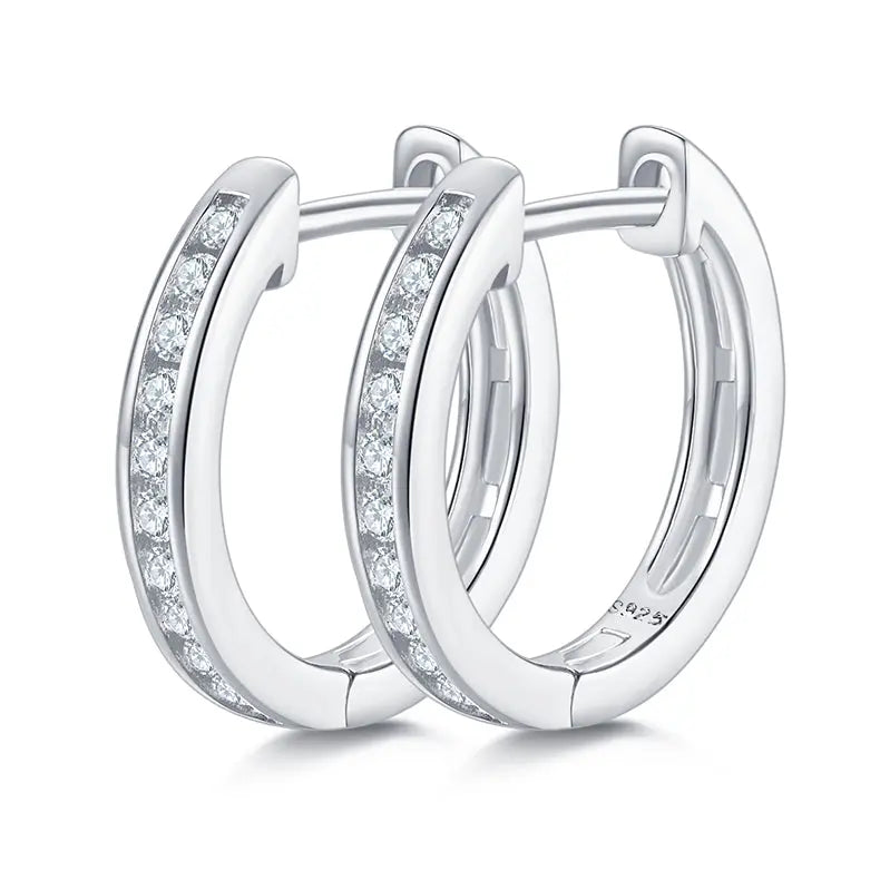 Moissanite Luxury and Fashionable Light Luxury Silver Stud Earrings – S925 Platinum Plated - N&P Colletion