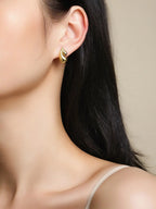 Morning Dew - Premium Moissanite Luxury Fashion Light Luxury Jewelry Silver Stud Earrings S925 Silver Electroplated Gold NP Collection
