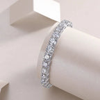 Large Gravitational Pull - A Fashionable And Light Luxury Jewelry Silver Bracelet Set With Top-quality Moissanite, S925 Silver-plated Platinum NP Collection