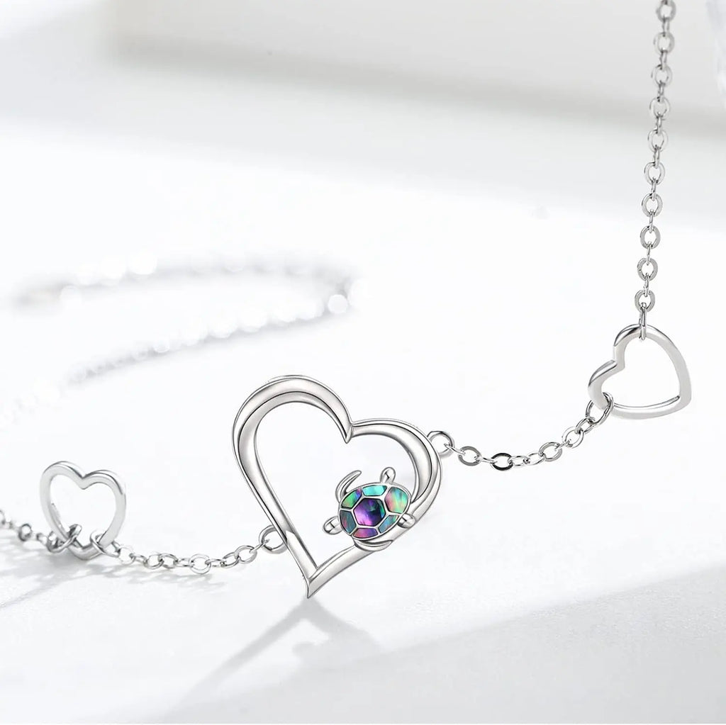 Sea Turtle Bracelet Sterling Silver 