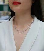 Ring Heart Whisper - A Fashionable And Light Luxury Jewelry Pendant Necklace Set With Top-quality Moissanite, S925 Silver Plated Platinum NP Collection