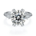 A 5-carat Luxury And Fashionable Light Luxury Jewelry Silver Ring With Top-quality Moissanite, S925 Silver Plated With Platinum NP Collection