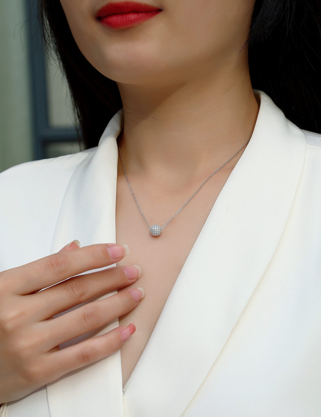 Meet At This Moment - Moissanite S925 Sterling Silver And Platinum Plating Pendant