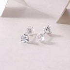 1Freeze Frame – Luxury Fashion Diamond Stud Earrings with Moissanite, Silver Jewelry - N&P Colletion