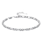 S925 Sterling Silver Minimalist Round Box Chain Bracelet
