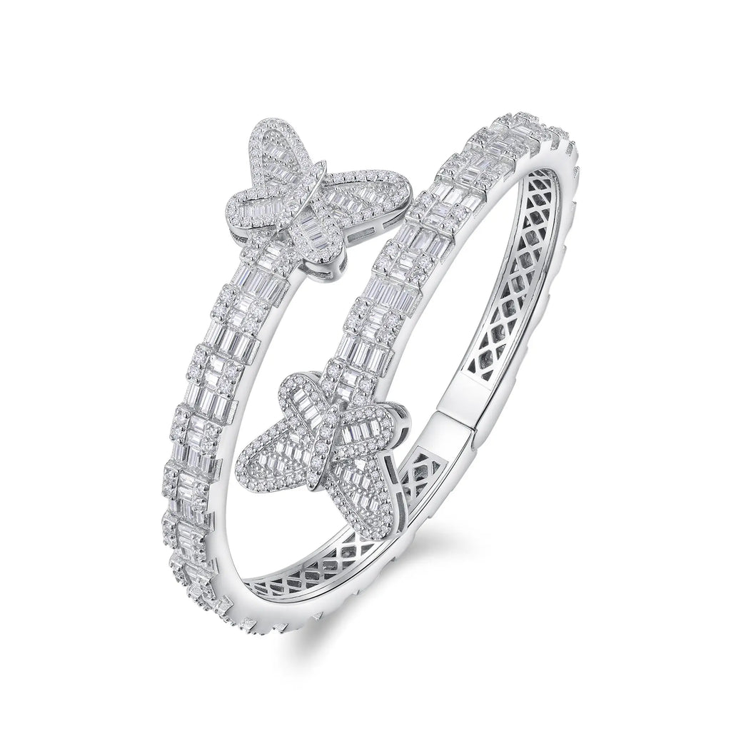 Jewelry Bracelet Moissanite, Elegant And Fashionable, Luxurious And Trendy, Made Of S925 Silver With Electroplated Platinum. NP Collection