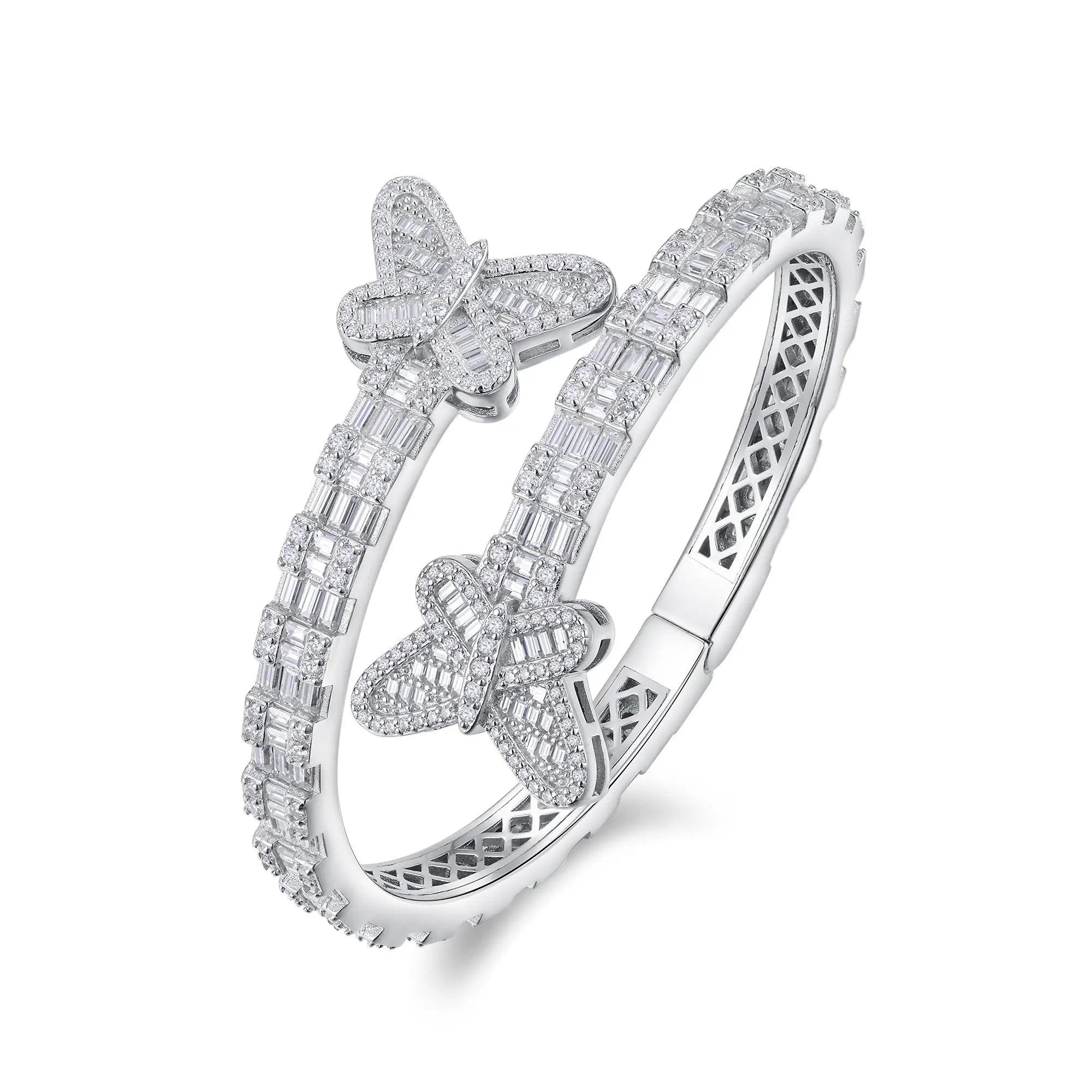 Jewelry Bracelet Moissanite, Elegant And Fashionable, Luxurious And Trendy, Made Of S925 Silver With Electroplated Platinum. NP Collection