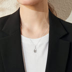 Sterling Silver Animal Paw Teardrop Urn Memorial Necklace