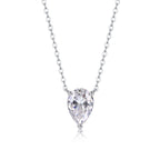 Water Drop - Jewelry Pendant With Moissanite S925 Sterling Silver And Platinum-plated Diamond, Moissanite Silver Jewelry