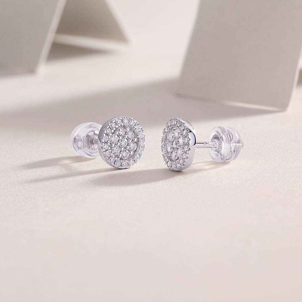 Cosmic Conjecture - Moissanite S925 Sterling Silver And Platinum-plated Stud Earrings