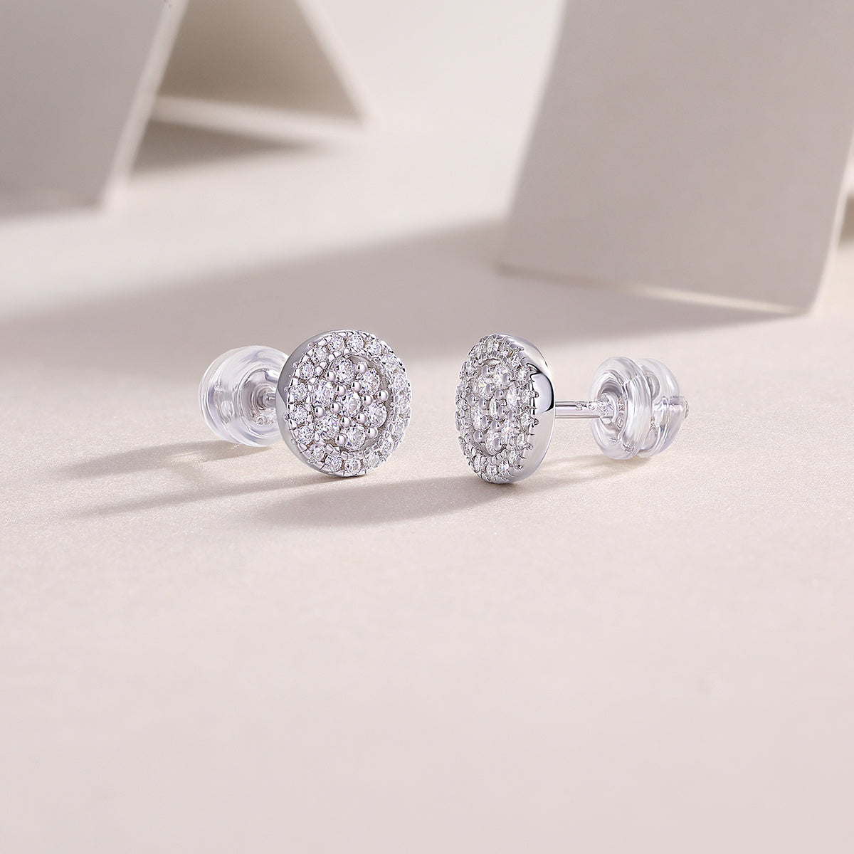 Cosmic Conjecture - Moissanite S925 Sterling Silver And Platinum-plated Stud Earrings