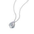 1Dynamic  Necklace Pendant with 1-Carat Moissanite S925 Sterling Silver and Platinum Plating 
