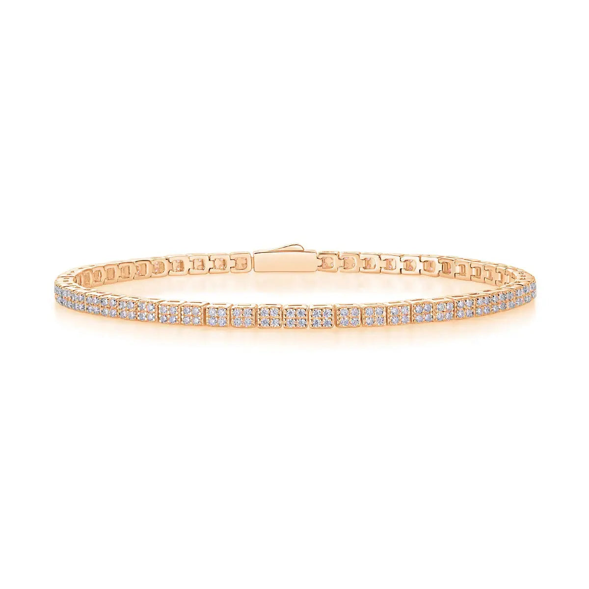 Piano Poet - A Fashionable And Light Luxury Jewelry Silver Bracelet Set With Top-quality Moissanite, S925 Silver-plated Platinum NP Collection