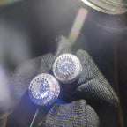 Pair Hip Hop Wedding Zircon Stud Earrings