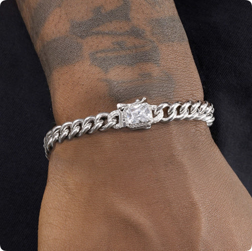 S925 Sterling Silver Cuban Bracelet