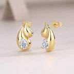 Water Drop - Premium Moissanite Luxury Fashion Light Luxury Jewelry Silver Stud Earrings S925 Silver Electroplated Gold NP Collection