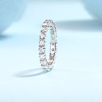 Wedding Ring Set With Top-quality Moissan S925 Silver And Platinum-plated Diamond
