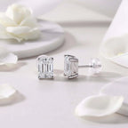 Moissanite Diamond Stud Earrings Studs with Moissanite Diamond Silver