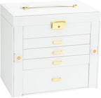 Large Jewelry Boxe 5 Layers 4 Drawers Jewelry Box with Handle 