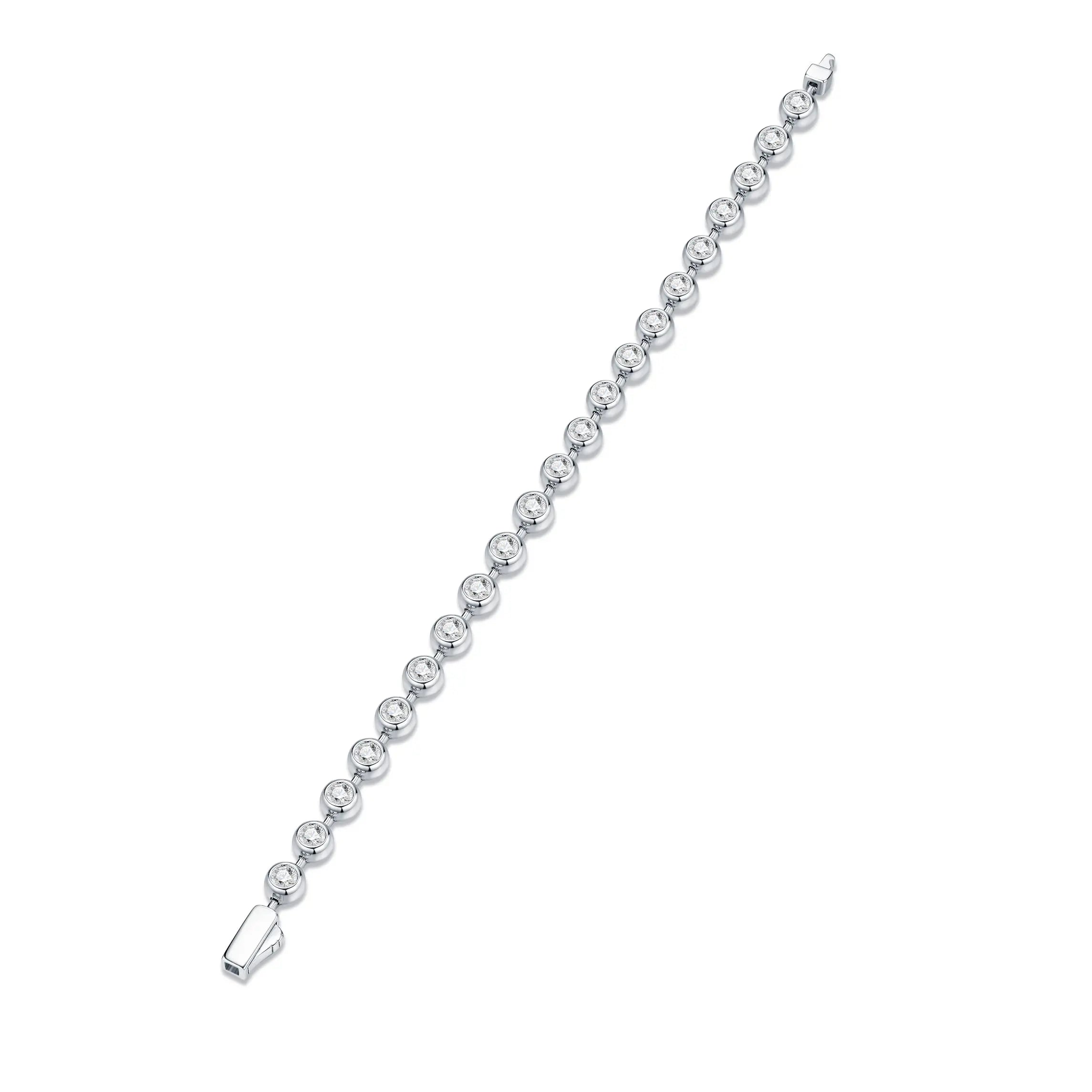 A 0.1-carat Luxurious And Fashionable Light Luxury Trend Jewelry Silver Bracelet With Top-quality Moissanite, Made Of S925 Silver-plated Platinum Material. - N&P Colletion